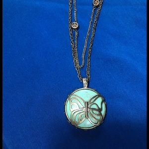 Peace and Butterfly Turquoise Necklace